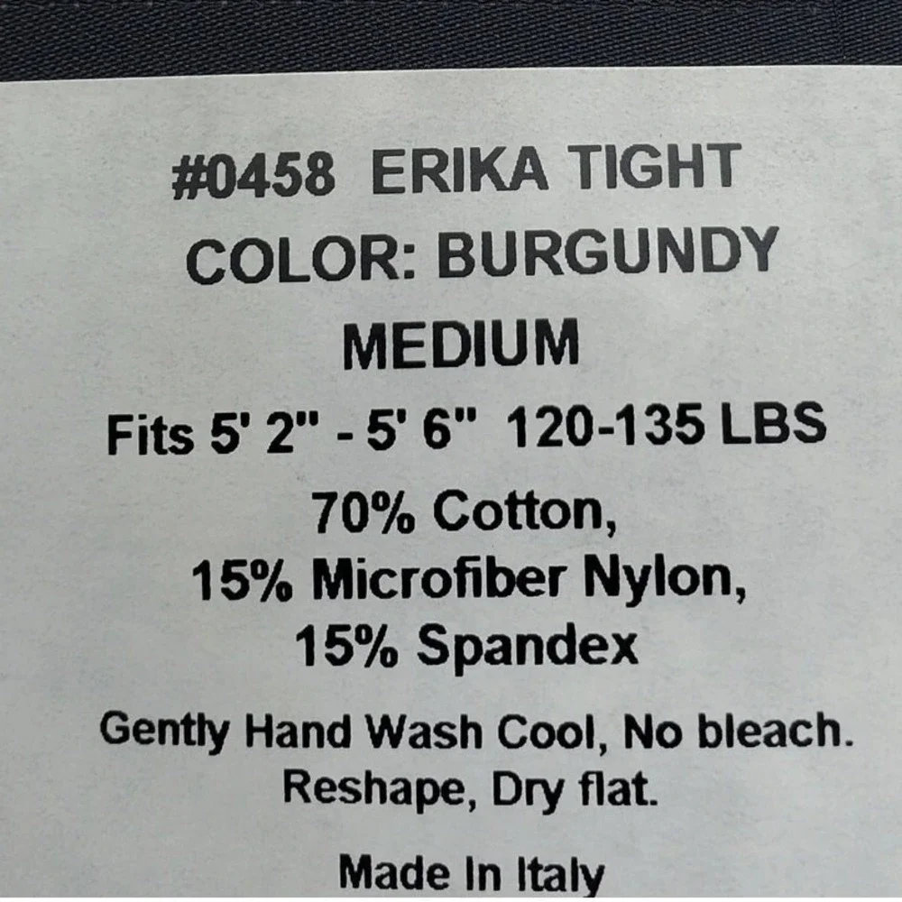 Burgundy Cotton Tights Medium Dark Red Wine B.ella Erika Opaque Fall NEW Winter